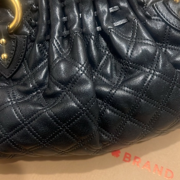 Black Quilted Leather Handbag - Picture 5 of 14